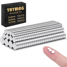TRYMAG 400pcs Rare Earth Mini Magnets – Small Round Neodymium for Crafts & DIY