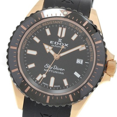 EDOX Skydiver Neptunian 80120-37RNNCA-NIR Date black Dial Automatic Men's_959966