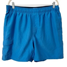 Nike Men's Blue Swim Trunk Shorts 5" Inseam Size Large Lined Pockets Casual