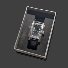 Heritor Automatic Jefferson Watch Silver Black HERHR8801 Rectangle Dial