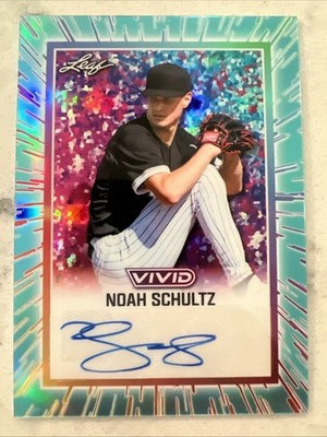 Noah Schultz 2025 Leaf Vivid Auto /10 #BA-NS1 White Sox RC