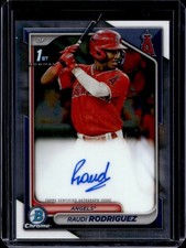 2024 Bowman Chrome Raudi Rodriguez Auto Autograph 1st Prospect #CPA-RR Angels
