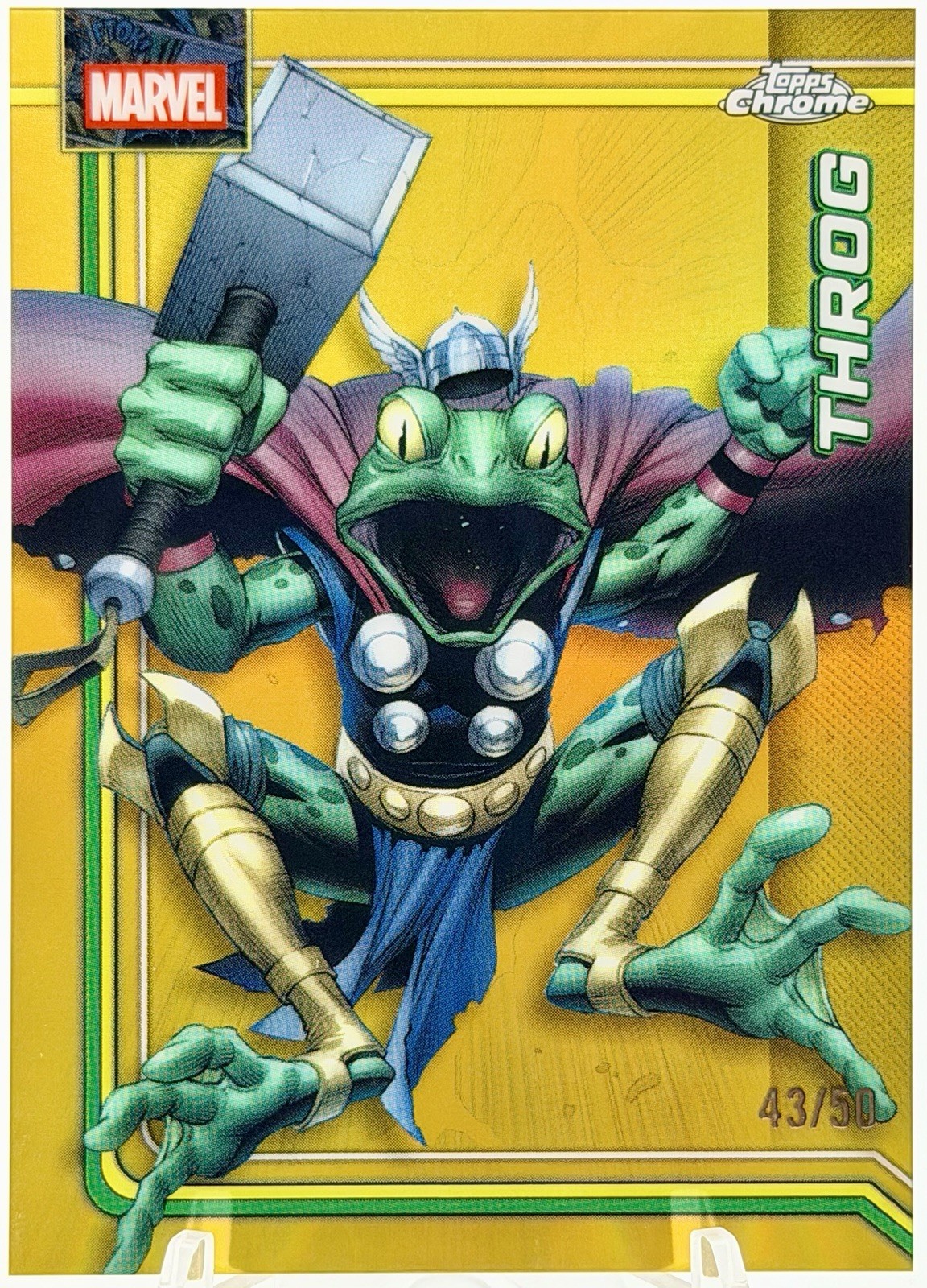 2026 Topps Chrome Marvel Comics Throg #178 Gold Wave Refractor /50 SSP