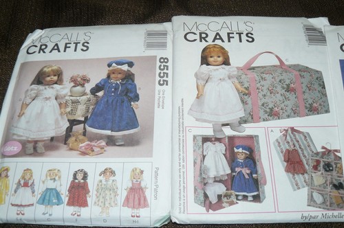Lot of 4 McCalls Crafts 18" Doll Clothing and Accessories Sewing Patterns Uncut - Picture 3 of 3