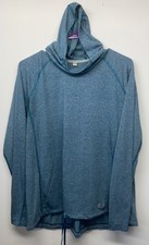 Under Armour Women s XL Hoodie HeatGear Blue Heathered Drawstring Pullover