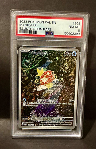 Pokemon Magikarp 203/193 Paldea Evolved Illustration Rare Holo PSA 8
