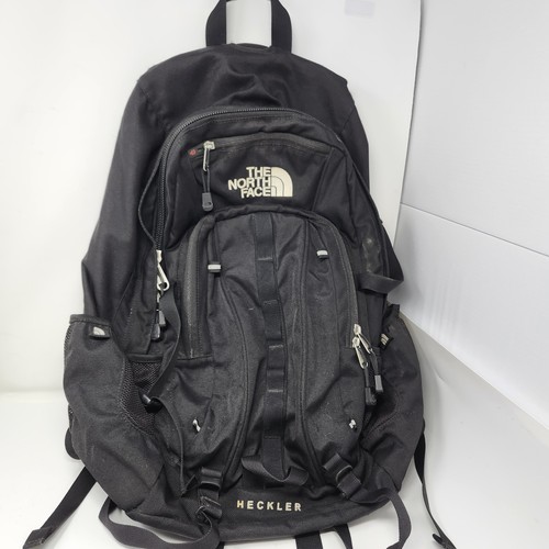 North Face Heckler Black Outdoor Hiking School Travel Laptop Backpack 16"x20" - Picture 2 of 16