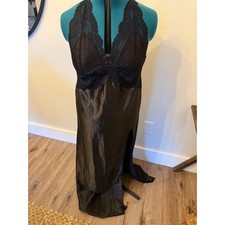 Frederick s of Hollywood Black Lingerie Slip Gown Dress Size XL