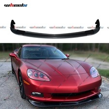 Front Bumper Lip Splitter For 05-13 Corvette C6 Base Zr1 Style Carbon Fiber Look