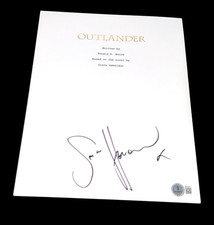 SAM HEUGHAN SIGNED AUTOGRAPH SCRIPT TELEVISION OUTLANDER BECKETT BAS AUTO D