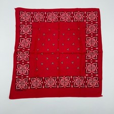 Vintage 1970s 22  Red Bandana Scarf All Cotton Washfast Colors