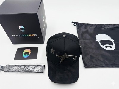 Barbas Hats X CT Galaxy Full Black [Hat,box,bag ,Keychain And Certificate]
