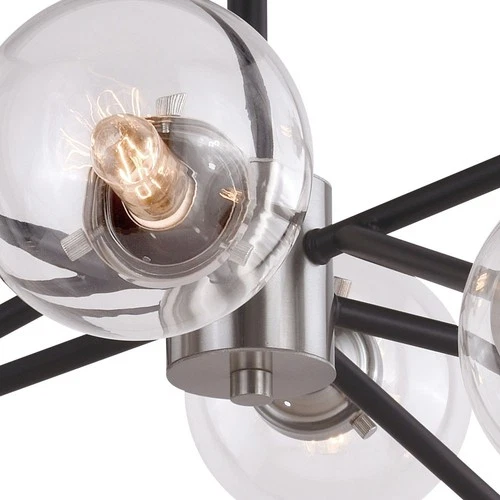 Orbit 9-Light Semi-Flush Mount in Industrial and Sputnik Style 15.5 Inches Tall - Picture 11 of 11
