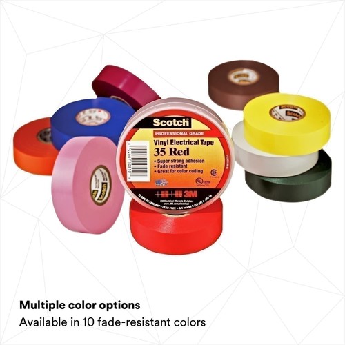 3M Safety Scotch Vinile Codifica a Colori Nastro Elettrico 35, 1/2 in x 20 ft, 10... - Foto 18 di 20