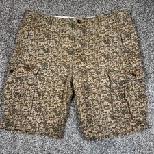 Levi Strauss Men 36 Digital Camo Cargo Shorts Tan Green Tactical 12463-0305