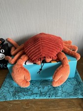 Jellycat Crispin Crab BNWT ( Tags Are Creased) Rare & Retired Displayed Only