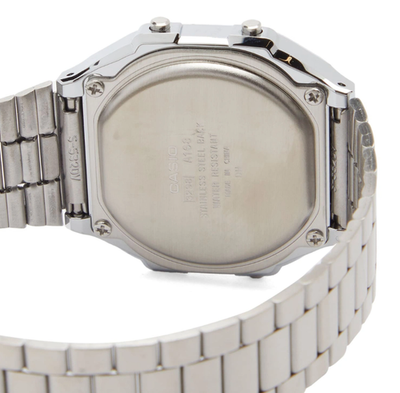 Casio Vintage Digital Black, Silver Stainless Steel Unisex Watch