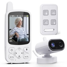 Elderly Room Monitor with Camera  Audio, 2-Way Talk, Med Reminder, No WiFi