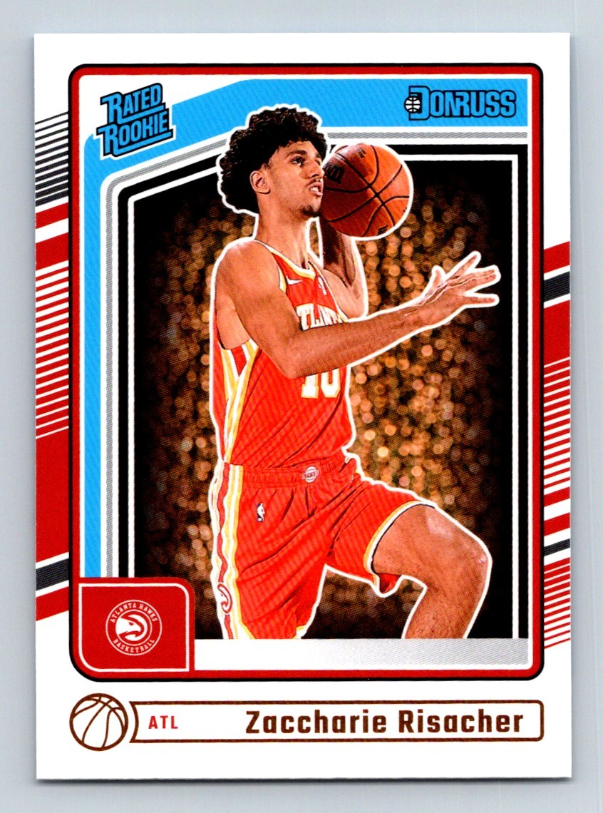 #219 Zaccharie Risacher 2024-25 Donruss Rated Rookie Base * RC Hawks