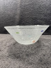 Quality Vintage Large Murano Style Glass Milliefiori Bowl Hand Blown 24cm Dia