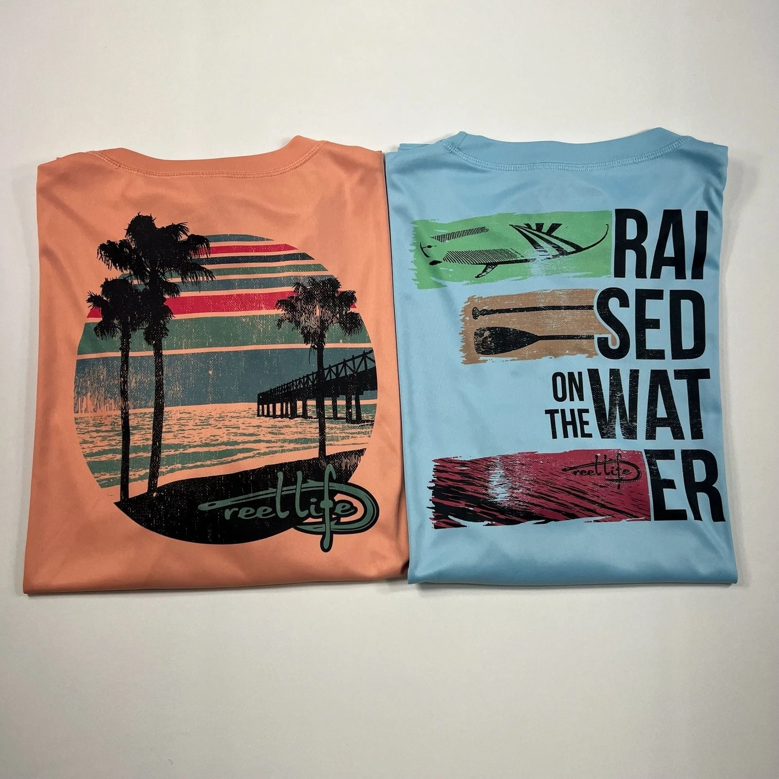 Reel Life Lot of 2 Long Sleeve Performance Shirts Size XXL
