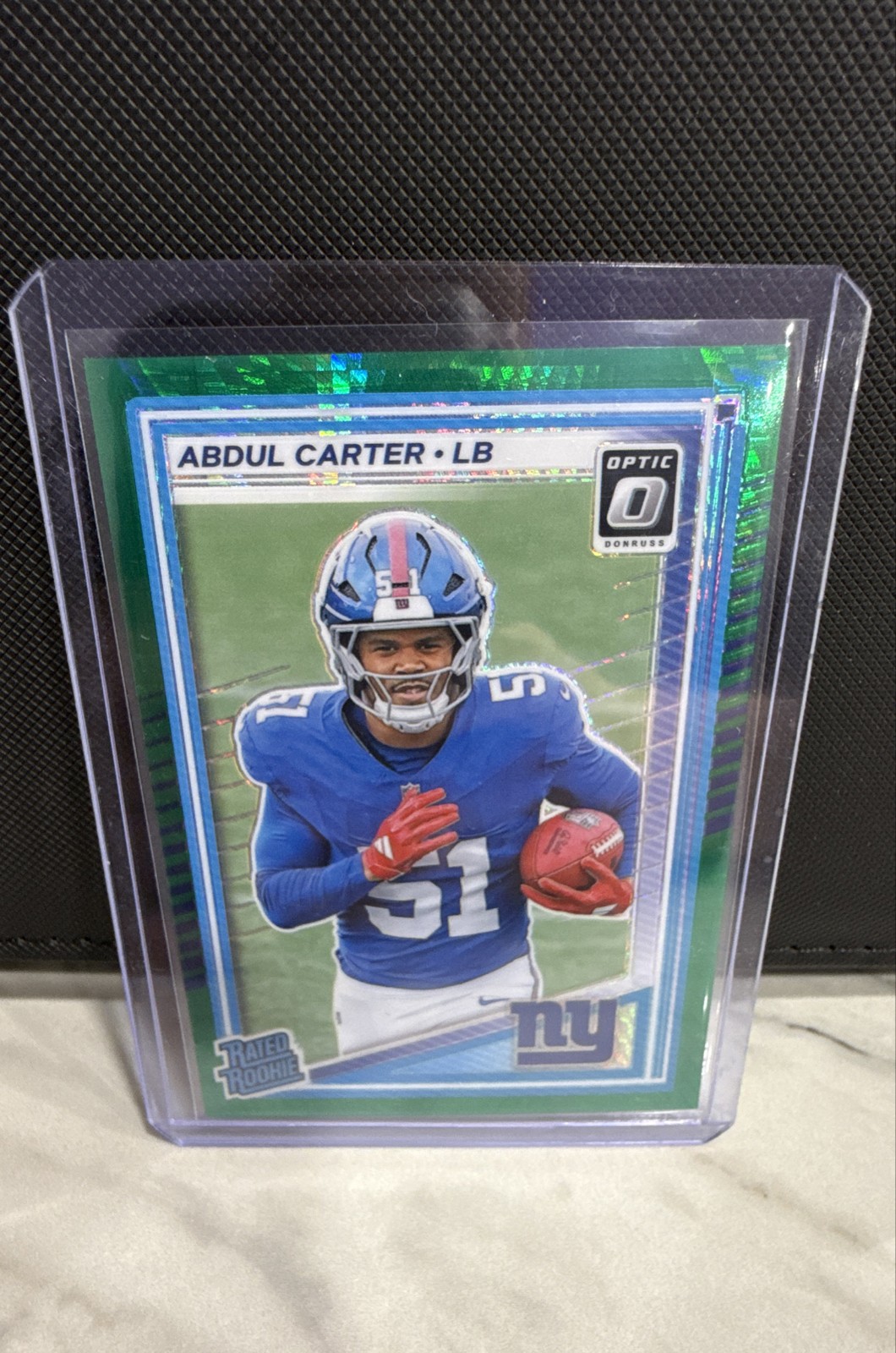 2025 Panini Donruss Optic - Rated Rookie Abdul Carter #300 Green Hyper Prizm...