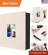 Photo Album 4x6 400 Pockets, Linen Photo Albums Holds 400 Vertical Pictures O...