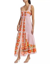 Farm Rio Women’s Papaya Salad Cotton Maxi Dress Size Medium