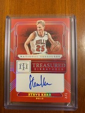 2024-25 Steve Kerr On Card Auto National Treasures 7/8 #TS-KER Chicago Bulls