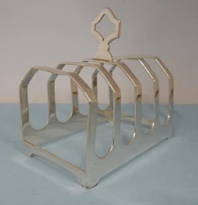 Sterling SILVER 4 Division Square TOAST RACK. Viner's Ltd Sheffield 1933 57g