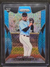 2019 Panini Prizm Baseball Justus Sheffield Blue Mojo Rookie 32/399 #7
