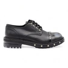 Alexander McQueen Hobnail Derby Shoes in Black Leather EU 40 US 7 - $2200