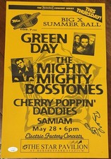 Billie Joe Armstrong Signed Original Green Day 1998 Concert Poster JSA Authentic