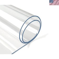 2mm Thick Clear Table Cover Protector 36 x 60 Inch, Plastic Table Cover Recta...
