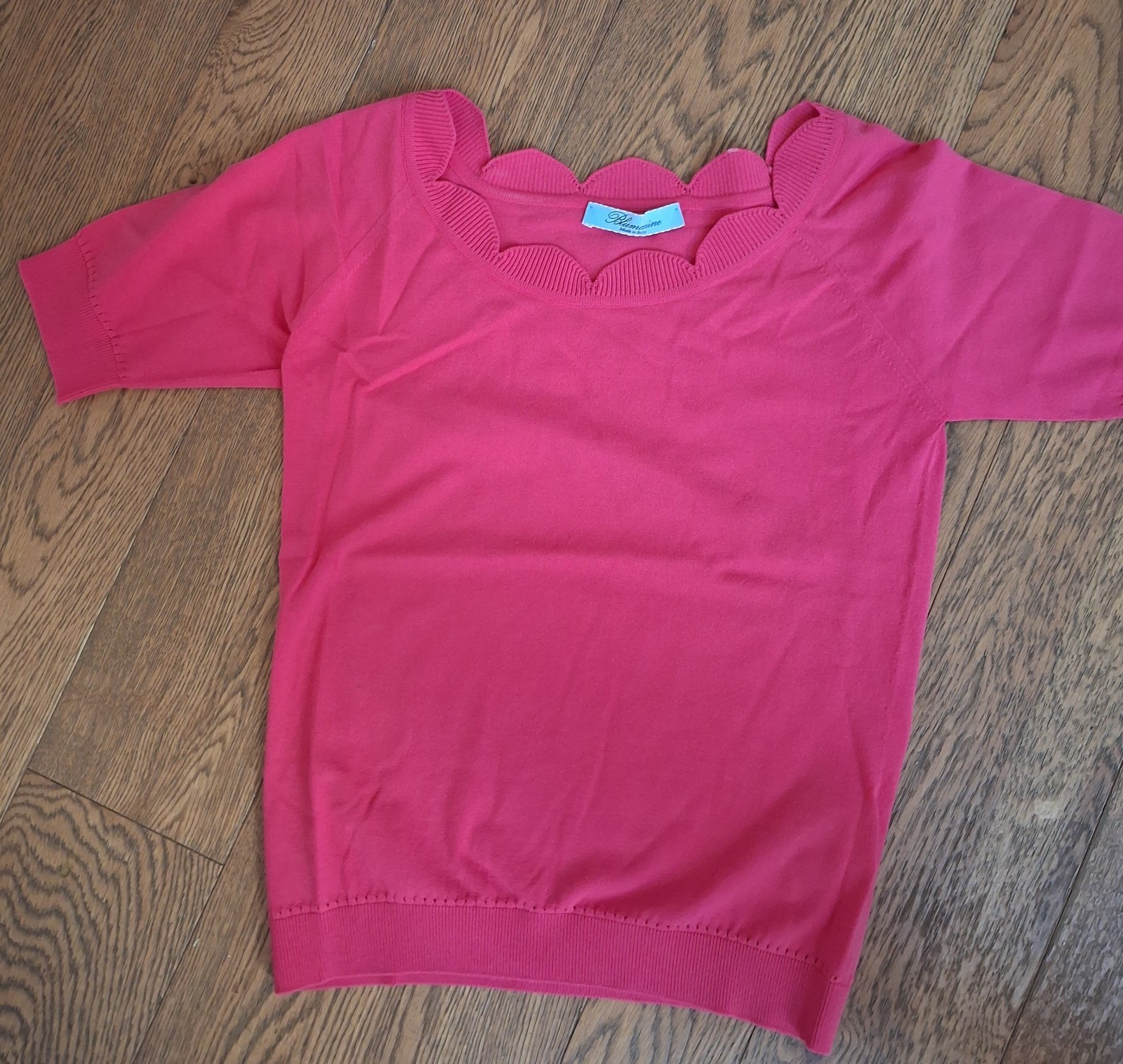 BLUMARINE maglia fascia con balze sul collo in viscosa in ottime condizioni 42