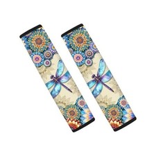 Boho Floral Car Seat Belt Pads Seatbelt Covers for Boho Floral Dragonfly
