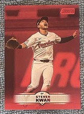 2025 Topps Stadium Club Baseball Red Foil #56 Steven Kwan - Cleveland Guardians