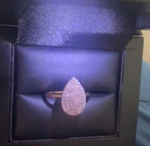 Natural Pink Diamond Ring Set Into 9k Rose Gold - Picture 8 of 10