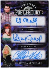 2026 Leaf Metal Pop Century Ed O'Neill, Sagal, Applegate 4/4 Auto Crystal Purple