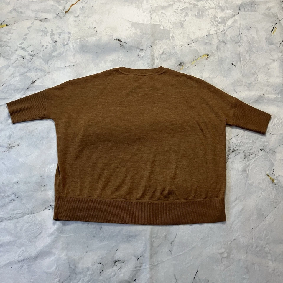 Suéter By Anthropologie Mujer Talla Pequeña Marrón Dolman Cuello Redondo Relajado Foto 3 de 4