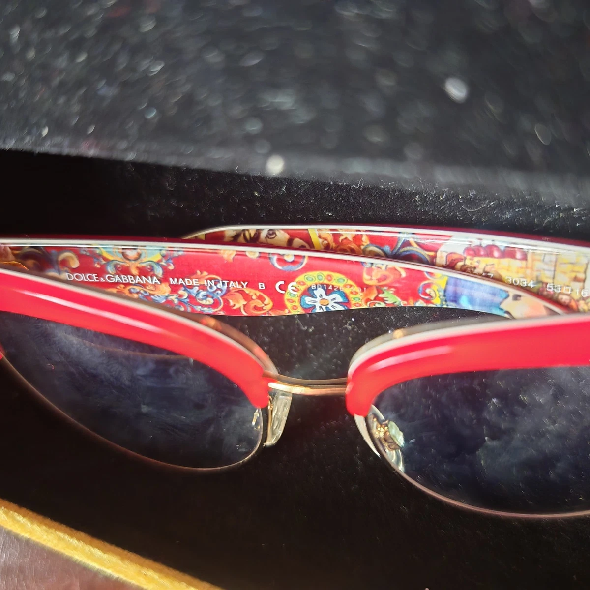 Dolce & Gabbana Sunglasses with Red Frame and Gold Detailing women Dolce&Gabbana Red Sunglasses for Women for sale | eBay main image 4