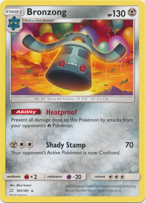 Bronzong - 101/181 - Rare - Lightly Played