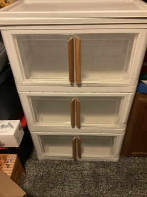 BTGGG COLLAPSIBLE STORAGE CONTAINERS THAT CAN BE STACK WITH DOORS