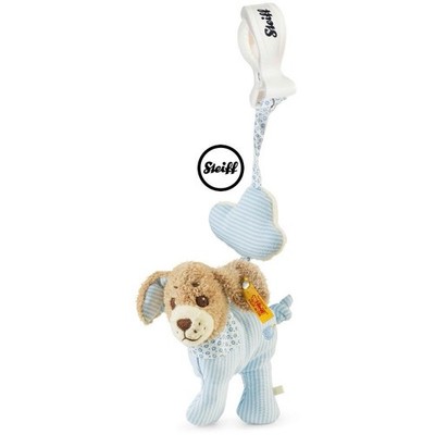 Steiff Sweet Dreams Rattle Puppy For Baby Boy, NWT, RARE