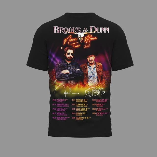 Brooks & Dunn Neon Moon Tour 2026 3D T-Shirt