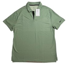 Nike Dri-FIT ADV Tiger Woods Golf Polo Shirt Mens Large Green Athletic Rugby NWT