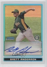 2009 Bowman Chrome Prospects Refractor 473/500 Brett Anderson #BCP105 Auto 3o3
