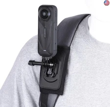 Backpack Mount for Insta360 X5 X4, Bag Strap Anti-Slip Shoulder Clip Belt for