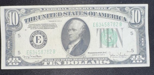 Lot of 3 1934 D $10 Federal Reserve Notes Boston, New York,Richmond UNC to About - Picture 5 of 5
