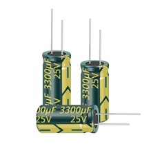 3300uF 25V 100x Electrolytic Capacitors 25V 3300uF Volume 13x25 mm